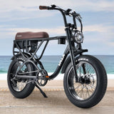 VALK Nomad Electric Fat Tyre Bike, 500W, 45km/hr, Throttle ebike, 20x4" Kenda Tyres, Shimano 7 spd, V219-BIKSRFVAS5KBA