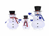 Jingle Jollys Christmas Lights 330 LED Fairy Light 3pcs Snowman Decorations Set MAS-MOT-SNOW-3PCS-WH