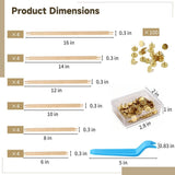 24PCS Wooden Canvas Stretcher Bars Kit with Thumbtacks, Storage Box & Tacks Remover, Oil Painting V1369-AZ3-W-08734