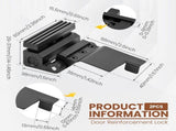 2PCS Portable Door Lock, Die Cast Aluminum Alloy, Spring Loaded Latch, for Business Trip Temporary V1369-AZ3-W-12314
