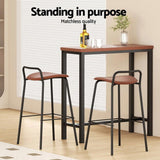 Artiss Bar Table and Stools Set Dining Desk Kitchen Chairs Cafe Pub BA-TAB-CHR-SET-WALBR