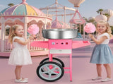 Electric Cotton Candy Machine with Cart, 1000W Commercial Candy Floss Maker with 52cm in Stainless V952-HCDRMHTJFSWGBY4LWV3