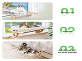 Cat Perch, 24.415in Cat Bed with Cushion, No Drilling, No Suction Cups Needed, Cat V1192-AZ-W-25019