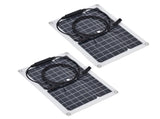 2 Pcs Solar Panels Kit 15W Portable Monocrystalline Solar Panel Charger for Outdoor Boat Caravan RV V1294-YM0523-3114210135711