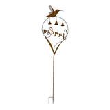 Garden' Stake w Hummingbird Bells 158cm V637-71672GDN