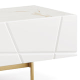 TV Cabinet MDF Glossy Storage Drawers Metal Base Entertainment Unit V43-TVC-AMLA