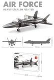 Christmas gift J-20 Stealth Fighter Jet Building Blocks Set, 229 Pieces Military Aircraft Model Kit V1107-BUILDING BLOCK TOYJ20