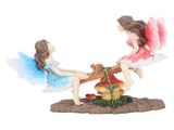 Fairy Statue Ornament Seesaw Figure Resin Realistic Figurine Decoration for Garden Home Living Room V1294-YM0710-3115230104211
