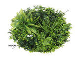 Slimline Flowering White Artificial Green Wall Disc UV Resistant 100cm V637-DP8880023