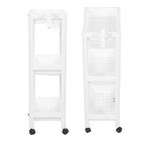 Bathroom Tower Shelf Plastic Freestanding Storage Rack Organizer Multifunctional Shelving Unit for V1294-YM0706-3112230061615