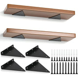 4 Pack Triangle Shelf, 5.5 Inch Iron Floating Shelf, Wall Mounted Metal Shelf V1237-ZY-528-257
