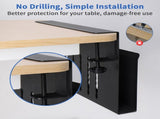 CARLA HOME Under Desk Side Laptop Holder Storage with No Drill Cable Management Tray and Pen Storage LSB-36107