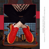 Men's Sneakers Barefoot Lightweight Shoes V213-SNFF07-A-RED43