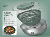 Stainless Steel Salad Spinner 5 Qt. Lettuce Washer And Vegetable Spinner Dryer for Easy Salad Prep V1258-DP02-C-676