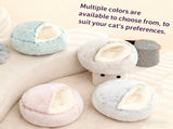 Cozy Cocoon Dog Bed with Hooded Cave Cover, Washable Anti-Slip Round Fluffy Bed for Small Medium V1366-AZ2-W-11545