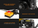 Ducar D70 7HP Wood Chipper Electric Start Shredder Mulcher Grinder Petrol in Yellow WCP-D70-YLBK