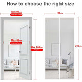 Magnetic Screen Door 90X210Cm Anti Fly Curtain Adhesive Strip Automatic Closing Ultra Fine Mesh V1188-MS-227-0843