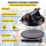 VEVOR Glass Suction Cup, 8'' Vacuum Suction Cup, 220lbs Load Capacity Vacuum Glass Lifter with V952-SBXPSLSBB-8IN2NBOV0