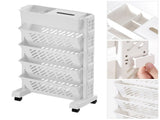 Movable Bookshelf Large Capacity Rotatable Removable Plastic Practical Rolling Organization Shelf 5 V1294-YM0703-3117230064011