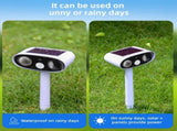 Solar Repellent Ultrasonic Outdoor Pest Bird Squirrel Animal Repeller Waterproof 110 Degree V1294-YM0901-H48812
