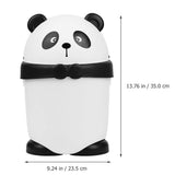 Bathroom Trash Can with Lid Plastic PP Material Multi Color Stylish Design V1366-AZ2-W-26095