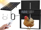 CARLA HOME Automatic Chicken Coop Door Solar Powered with 4 Mode Timer & Light Sensor, Anti-Pinch & V178-36375