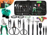 24-Piece Bonsai Tree Tool Kit for Gardening Starters Complete Bonsai Care Set with Organizer Bag V888-ELOSUNG17668
