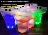 20 Pcs Glow in Dark Drink Pouch Cups with 20 Straws, Light Up Cups with Flashing Color, Glow in V1369-AZ3-W-16364