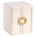 White Elegant 5-Layer Large Capacity Jewelry Storage Box with Dual Opening Doors - Perfect for V888-ELOSUNG13847