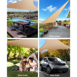Instahut Waterproof Shade Sail 5x5x5m Rectangle Sand 95% Shade Cloth SAIL-WP-5X5X5-N-SAND