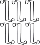 6Pack 8 Inch Tack Hook Heavy Duty Metal Over Rail Hooks Stall for Hanging Horse Bridles Halters and V1259-DP01-A-5079