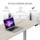 FORTIA Sit To Stand Up Standing Desk, 150x68cm, 72-118cm, Height Adjustable, 50kg Rated, White Oak V219-ADKSSTFO5WOSA
