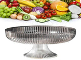 Fruit Plate Multifunctional Plastic Stylish Space Saving Decorative Snack Bowl for Candy Nuts Silver V1294-YM0706-3118230262412