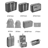 9pcs Packing Cubes Luggage Organizer Set for Travel Accessories Storage V1263-JX-4364