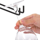 Hanging Wine Glass Rack - Set of Six - Inverted Wine Glass Holder - Organizer and Storage Rack for V1188-ZXY-131-225
