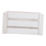 Decorative White Wooden Crate Rustic Home Storage Multi-Function Living Room V1369-AZ3-W-10664