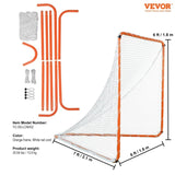 Lacrosse Goal, 6' x 6' Net, Steel Frame Backyard Training Equipment, Portable V952-ZQGQQMTJK66YIO3RGV0