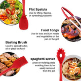 Black 10-Piece Premium Silicone Kitchen Utensil Set - Heat Resistant, Non-Stick Cookware V888-ELOSUNG21307