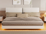 Levede Floating Bed Frame With RGB LED Light Headboard Base Platform King BF1059-K-BG-AU
