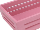 12.99 X 6.1 X 3.94in Wooden Storage Basket Multifunctional Pink Storage Crate Box for Bathroom V1294-YM0901-3117240340611