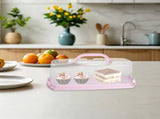 Plastic Bread Box Pink with Handle for Easy Carrying and Bread Storage V1370-AZ4-10776