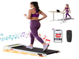 Everfit Treadmill Electric Walking Pad Incline Under Desk Home Gym 380mm White TMILL-380-INC-WH