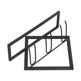 Wall Mounted Wine Rack Black Rhombus Shaped Wall Mounted Double Hook Wine Rack for Wine Cellar Home V1294-YM0523-3118210295411
