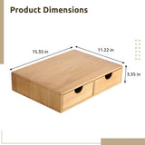 Wooden Pod Storage Box with 2 Drawers, Wood Pods and Tea Organizer Holder, Pod Drawer V1369-AZ3-W-08690