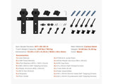 1830 mm Sliding Barn Door Hardware Kit for Single Sliding Barn Door Black V952-HDSMDGDGDM2D9TRAQ001V0