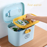 Family Medication Box Portable First Aid Box Organizer with Easy to Open Buckle Snap V1294-YM0717-10140142