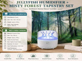 2 piece Cozy Home Duo set -White Jellyfish Humidifier and 150200cm Misty Forest Tapestry V888-ELOSUNG53500