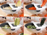 Multifunction Rotate Food Vegetable Cutter Chopper with Drain Basket Large Capacity Portable Kitchen V1294-YM0523-3118220018411