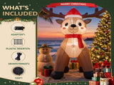 Jingle Jollys Christmas Inflatable Reindeer 2.5M Illuminated Decorations XMAS-INF-REIN-8FT