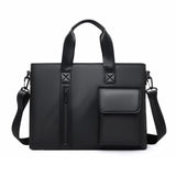 Black Men's Laptop Bag - Large Capacity Multi-Compartment Shoulder and Hand Carry Computer Bag for V888-ELOSUNG57017-1